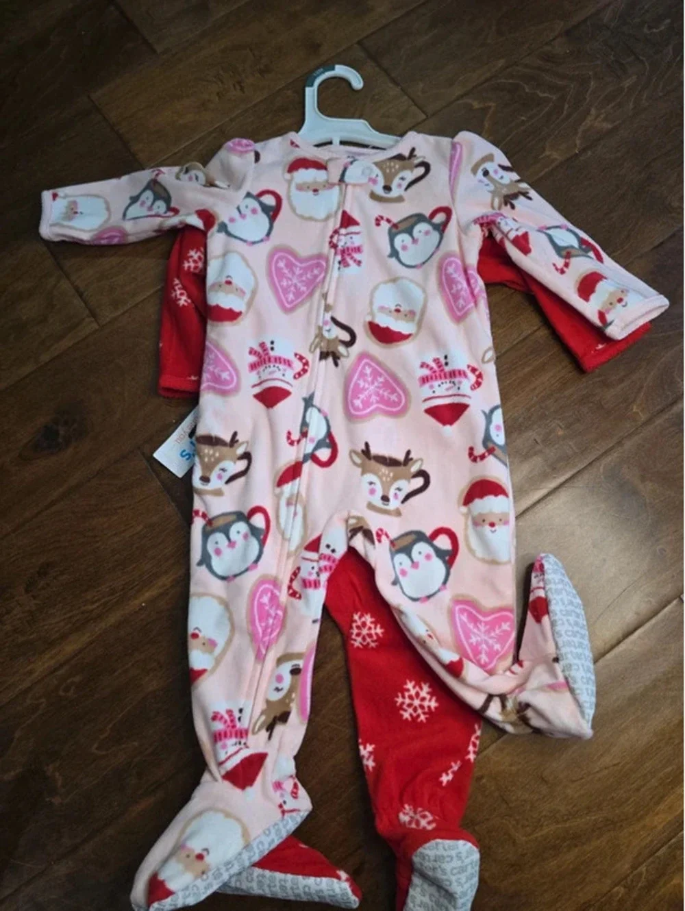 12m brand new fleece, christmas pajamas from carter's item 507G8